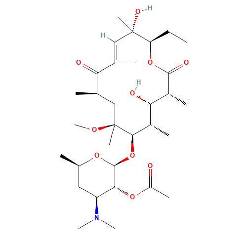 (10E)-3-O-De(a-L-cladinose)-10-dehydro-11-dehydroxy-6-O-methyl-erythromycin 2'-Acetate (CAS: 198782-60-4) - Related Chemical Product