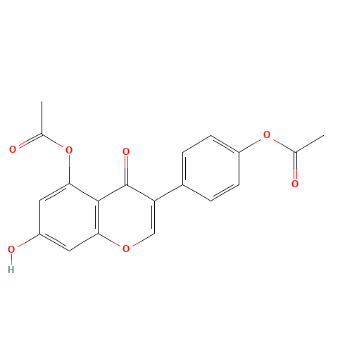 4',5-Di-O-acetyl Genistein (CAS: 656229-81-1) - Chemical Structure and Molecular Formula 