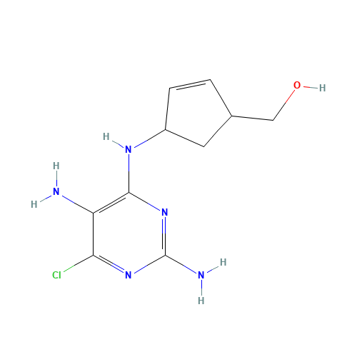 (1S,4R)-rel-4-[(2,5-Diamino-6-chloro-4-pyrimidinyl)amino]-2-cyclopentene-1-methanol (CAS: 896716-96-4) - Related Chemical Product