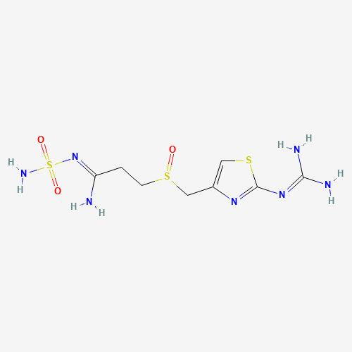 3-[2-(Diaminomethyleneamino)-1,3-thiazol-4-ylmethylsulphinyl]-N-sulphamoylpropanamidine (CAS: 90237-03-9) - Related Chemical Product