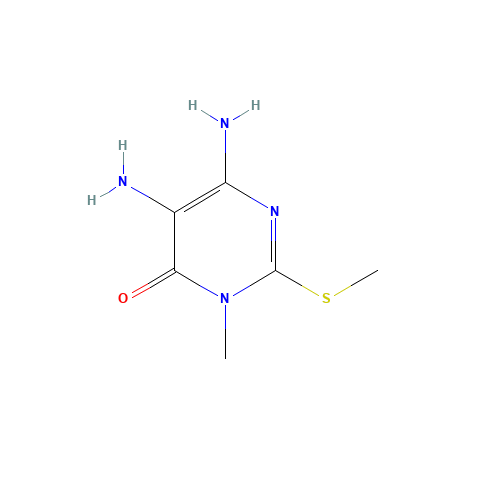 5,6-Diamino-3-methyl-2-methylthio-4(3H)pyrimidinone (CAS: 39008-28-1) - Chemical Structure and Molecular Formula 
