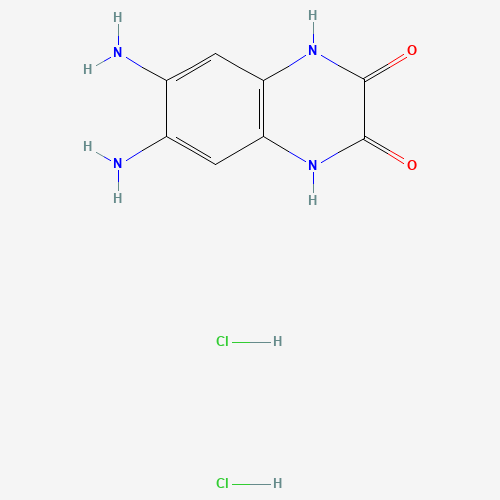 6,7-Diaminoquinoxaline-2,3-dione,Dihydrochloride (CAS: 17498-26-9) - Chemical Structure and Molecular Formula 
