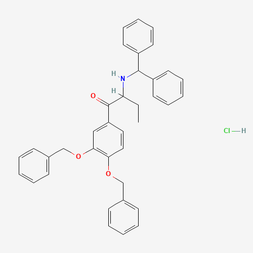 rac 1-[3,4-(Dibenzyloxy)phenyl]-2-[(diphenylmethyl)amino]-1-butanone Hydrochloride (CAS: 855220-23-4) - Related Chemical Product