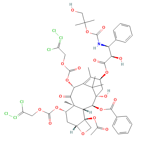 N-Des-t-boc-N-2-(1-hydroxy-2-methyl)propyloxycarbonxyl-7,10-O-bis{[(2,2,2-trichloroethyl)oxy]carbonyl} Docetaxel (CAS: 160651-89-8) - Related Chemical Product