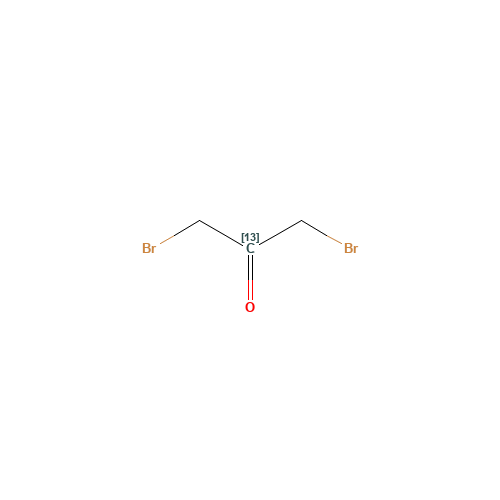 1,3-Dibromoacetone-2-13C (CAS: 1190006-20-2) - Chemical Structure and Molecular Formula 
