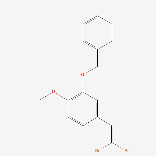 4-(2,2-Dibromoethenyl)-1-methoxy-2-benzyloxybenzene (CAS: 1206614-02-9) - Chemical Structure and Molecular Formula 