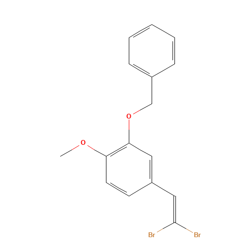 4-(2,2-Dibromoethenyl)-1-methoxy-2-benzyloxybenzene (CAS: 1206614-02-9) - Related Chemical Product