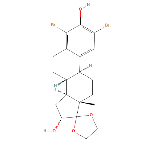 2,4-Dibromo-17,17-ethylenedioxy-1,3,5(10)-estratriene-3,16a-diol (CAS: 90474-20-7) - Related Chemical Product