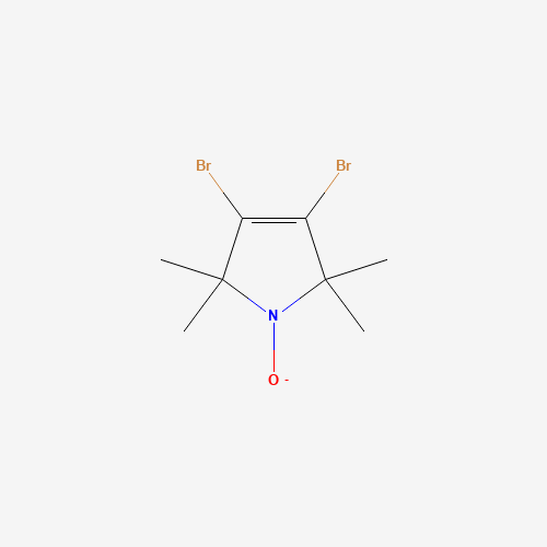 3,4-Dibromo-1-oxyl-2,2,5,5-tetramethyl-Δ3-pyrroline (CAS: 78033-68-8) - Chemical Structure and Molecular Formula 