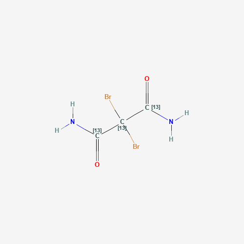 Dibromo Malonamide-13C3 (CAS: 1246815-05-3) - Chemical Structure and Molecular Formula 