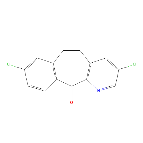 3,8-Dichloro-5,6-dihydro-11H-benzo[5,6]cyclohepta[1,2-b]pyridin-11-one (CAS: 183483-27-4) - Chemical Structure and Molecular Formula 