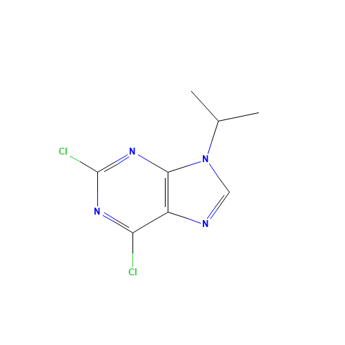 2,6-Dichloro-9-isopropylpurine (CAS: 203436-45-7) - Chemical Structure and Molecular Formula 