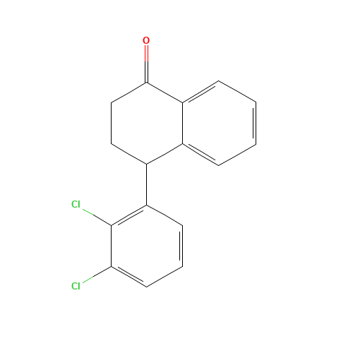 rac 4-(2,3-Dichlorophenyl)-3,4-dihydro-1(2H)-naphthalenone (CAS: 152448-80-1) - Chemical Structure and Molecular Formula 