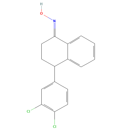 4-(3',4'-Dichlorophenyl)-3,4-dihydro-2H-naphthalen-1-one Oxime (CAS: 152642-35-8) - Chemical Structure and Molecular Formula 