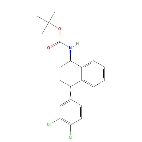 trans-4-(3,4-Dichlorophenyl)-1,2,3,4-tetrahydro-N-boc-1-naphthalenamine (CAS: 1217630-23-3) - Related Chemical Product