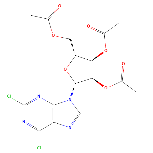 2,6-Dichloro-9-(2',3',5'-tri-O-acetyl-b-D-ribofuranosyl)purine (CAS: 3056-18-6) - Related Chemical Product
