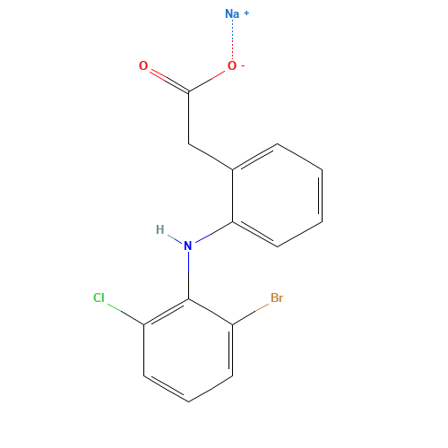 Diclofenac Monobromo Impurity,Sodium Salt (CAS: 127792-45-4) - Chemical Structure and Molecular Formula 