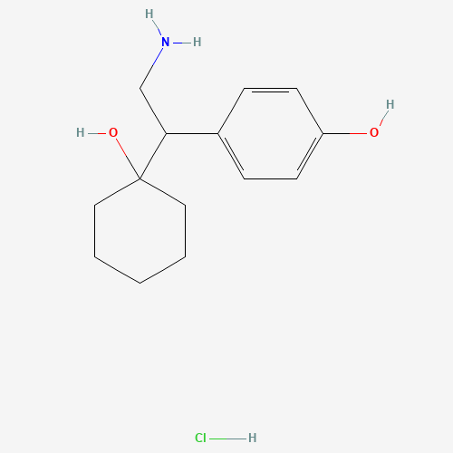 D,L-N,N-Didesmethyl-O-desmethyl Venlafaxine Hydrochloride (CAS: 135308-76-8) - Chemical Structure and Molecular Formula 