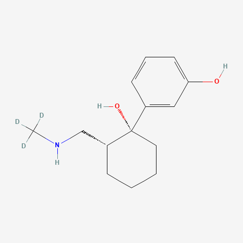 rac N,O-Didesmethyl Tramadol-d3 (CAS: 1261398-22-4) - Chemical Structure and Molecular Formula 