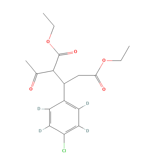 Diethyl 2-Aceto-3-(4-chlorophenyl-d4)glutarate (CAS: 1189724-35-3) - Related Chemical Product