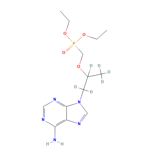 9-[2-(Diethylphosphonomethoxy)propyl-d6] Adenine (CAS: 1020719-38-3) - Chemical Structure and Molecular Formula 