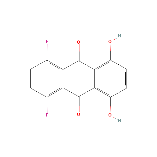 1,4-Difluoro-5,8-dihydroxyanthraquinone (CAS: 131401-54-2) - Chemical Structure and Molecular Formula 