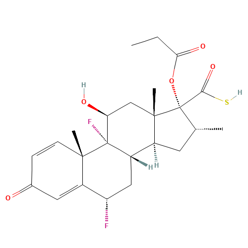 6a,9a-Difluoro-11b-hydroxy-16a-methyl-3-oxo-17a-(propionyloxy)-androsta-1,4-diene-17b-carbothioic Acid (CAS: 80474-45-9) - Related Chemical Product
