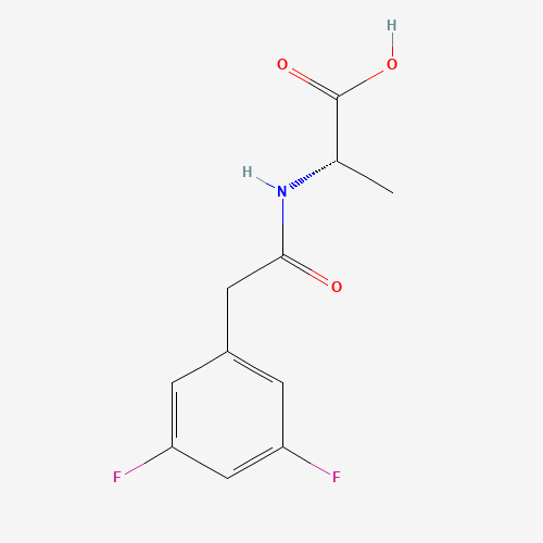 N-[2-(3,5-Difluorophenyl)acetyl]-L-alanine (CAS: 208124-34-9) - Chemical Structure and Molecular Formula 