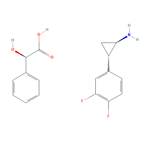 (1R,2S)-2-(3,4-Difluorophenyl)cyclopropanamine (2R)-Hydroxy(phenyl)ethanoate (CAS: 376608-71-8) - Related Chemical Product