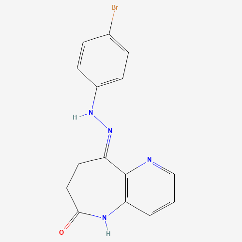 7,8-Dihydro-9-[2-(4-bromophenyl)hydrazone]-5H-pyrido[3,2-b]azepine-6,9-dione (CAS: 676596-64-8) - Chemical Structure and Molecular Formula 