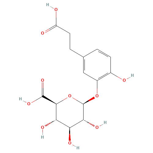 Dihydro Caffeic Acid 3-O-b-D-Glucuronide (CAS: 1187945-71-6) - Chemical Structure and Molecular Formula 