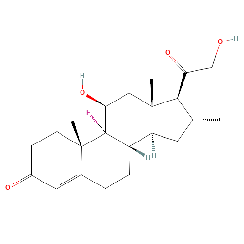 1,2-Dihydro Desoxymetasone (CAS: 432-54-2) - Chemical Structure and Molecular Formula 