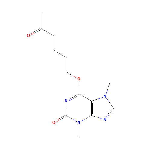 3,7-Dihydro-3,7-dimethyl-6-[(5-oxohexyl)oxy]-2H-purin-2-one (CAS: 93079-86-8) - Related Chemical Product