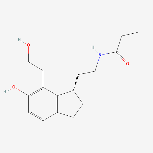 (S)-N-[2-[2,3-Dihydro-6-hydroxy-7-(2-hydroxyethyl)-1H-inden-1-yl]ethyl]propanamide (CAS: 196597-88-3) - Related Chemical Product