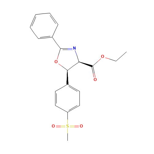 (4R-5R)-4,5-Dihydro-5-[4-(methylsulfonyl)phenyl]-2-phenyl-4-oxazolecarboxylic Acid Ethyl Ester (CAS: 139059-00-0) - Related Chemical Product