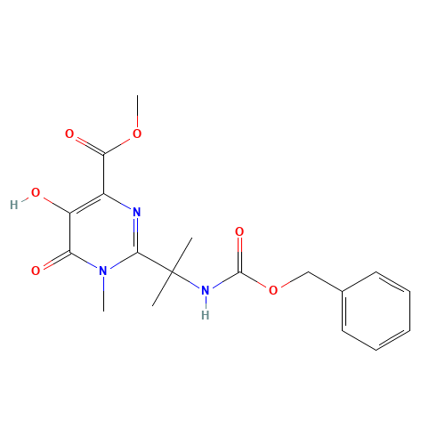 1,6-Dihydro-5-hydroxy-1-methyl-2-[1-methyl-1-[[benzylcarbamoyl]amino]ethyl]-6-oxo-4-pyrimidinecarboxylic Acid Methyl Ester (CAS: 888504-27-6) - Related Chemical Product