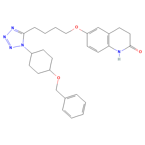 trans-3,4-Dihydro-6-[4-[1-[4-(phenylmethoxy)cyclohexyl]-1H-tetrazol-5-yl]butoxy]-2(1H)-quinolinone (CAS: 87152-97-4) - Related Chemical Product