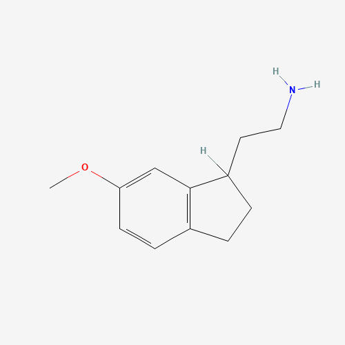 rac-2,3-Dihydro-6-methoxy-1H-indene-1-ethanamine (CAS: 108048-37-9) - Chemical Structure and Molecular Formula 