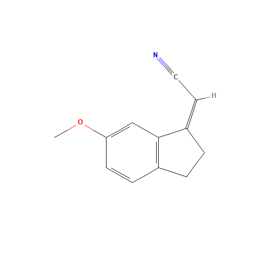 (2Z)-2-(2,3-Dihydro-6-methoxy-1H-inden-1-ylidene)acetonitrile (CAS: 468104-14-5) - Chemical Structure and Molecular Formula 