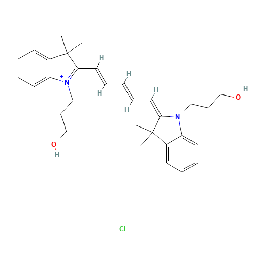 2-[5-[1,3-Dihydro-1-(3-hydroxypropyl)-3,3-dimethyl-2H-indol-2-ylidene]-1,3-pentadien-1-yl]-1-(3-hydroxypropyl)-3,3-dimethyl-3H-indolium Chloride (CAS: 182873-72-9) - Related Chemical Product