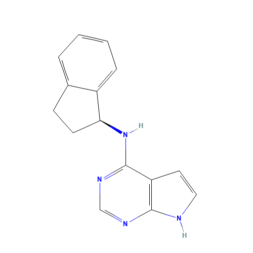 N-[(1S)-2,3-Dihydro-1H-inden-1-yl]-7H-pyrrolo[2,3-d]pyrimidin-4-amine (CAS: 905580-86-1) - Related Chemical Product