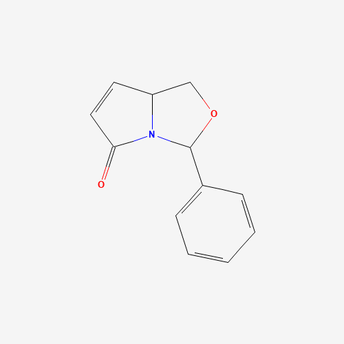 (3R,7aS)-1,7a-Dihydro-3-phenyl-3H,5H-pyrrolo[1,2-c]oxazol-5-one (CAS: 134107-65-6) - Chemical Structure and Molecular Formula 