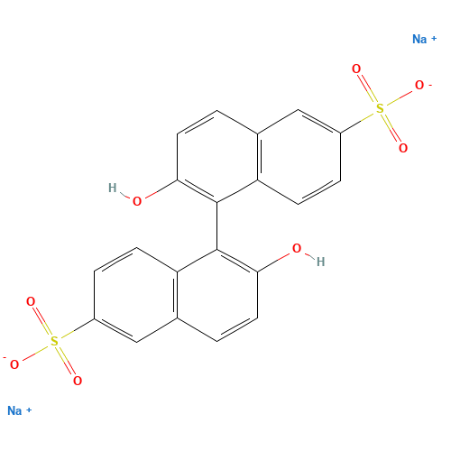 2,2'-Dihydroxy-1,1'-binaphthyl-6,6'-disulfonic Acid Disodium Salt (CAS: 920009-93-4) - Chemical Structure and Molecular Formula 