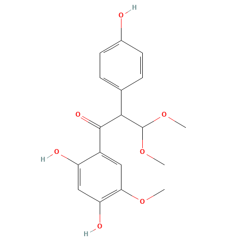 1-(2,4-Dihydroxy-5-methoxyphenyl)-2-(4-hydroxyphenyl)-3,3-dimethoxy-1-propanone (CAS: 58115-20-1) - Related Chemical Product