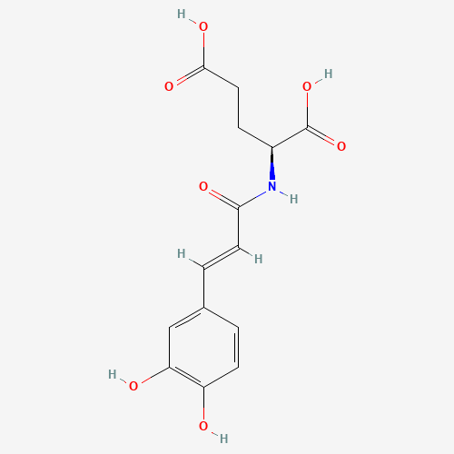 N-[3',4'-Dihydroxy-(E)-cinnamoyl]-L-glutamic Acid (CAS: 860295-23-4) - Chemical Structure and Molecular Formula 