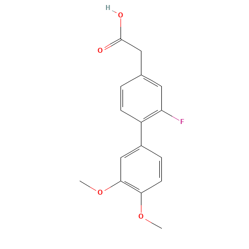 3',4'-Dimethoxy a-Desmethyl Flurbiprofen (CAS: 1346604-78-1) - Chemical Structure and Molecular Formula 