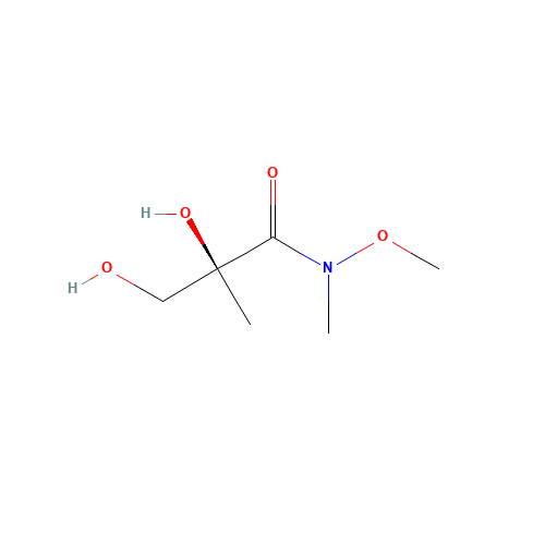 (2S)-2,3-Dihydroxy-N-methoxy-2,N-dimethyl-propionamide (CAS: 149099-00-3) - Chemical Structure and Molecular Formula 