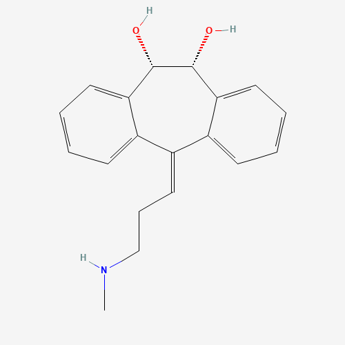 cis-10,11-Dihydroxy Nortriptyline (CAS: 1562-52-3) - Chemical Structure and Molecular Formula 