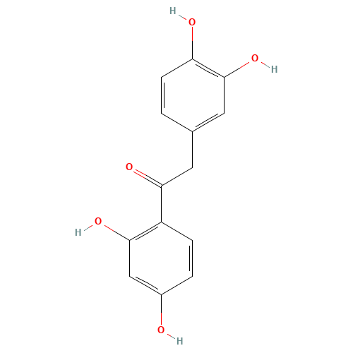 [1-(2,4-Dihydroxyphenyl)-2-(3',4'-dihydroxyphenyl)ethanone (CAS: 887354-66-7) - Chemical Structure and Molecular Formula 
