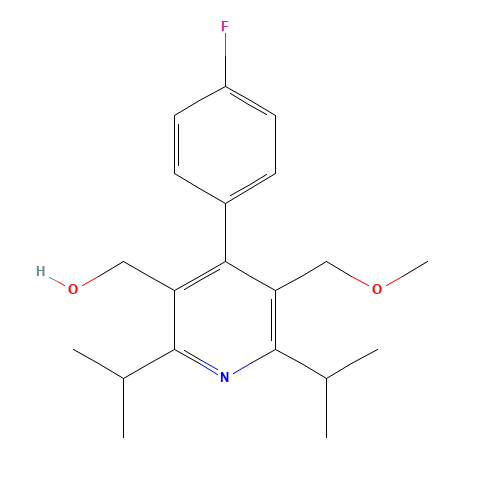 2,6-Diisopropyl-4-(4-fluorophenyl)-3-hydroxymethyl-5-methoxypyridine (CAS: 124864-27-3) - Related Chemical Product